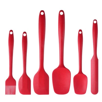 Silicone Spatulas and Spoon Set, One-Piece Design Heat Resistant Dishwasher S...