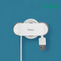 在飛比找松果購物優惠-FaSoLa 萬用免打孔插頭/USB線材固定器(4入) (0