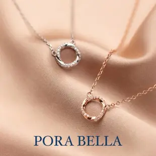 【Porabella】925純銀鋯石項鍊 莫比烏斯環項鍊Necklace