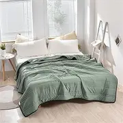 Margarola Silk Cooling Blanket, 2023 New Cooling Throw Blanket Cooling Blanket for Night Sweats, Lightweight Summer Blanket Ultra Cold Breathable Blankets for Hot Sleepers (Grass Green,71 * 87in)