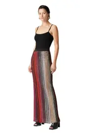 Missoni Striped Partial Long Skirt With Sequins in Black & Red at Nordstrom, Size 38 It