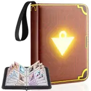 Trading Card Binder 4-Pocket Binders For Cards 400 Cards PU Yugioh Cards Pokemon Holder Collection Album Folder Book Case Storage Organizer Gift.