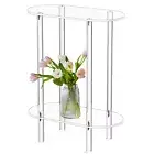 Acrylic Drink Table for Small Spaces Drink Side/End Table for Living Room