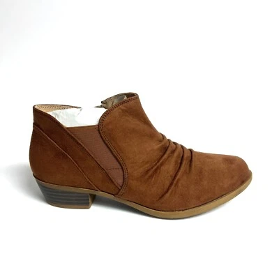 Life Stride Women’s Aurora Walnut Brown Ankle Boots Size 7
