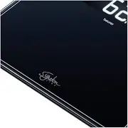 Beurer GS 410 Black Signature Line Glass/Personal Scales, with Extra Large Tread Surface Made of Safety Glass, Stylish Black Display in XXL Format and Load Capacity up to 200 kg