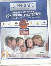Sleep Safe Premium Anti-Bed Bug Box Spring Protection- Twin (NEW)