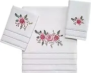 Avanti Linens - Bath Towel Set, 100% Cotton, 3-Piece Set- Bath, Hand &Fingertip Towels (Spring Garden Collection)