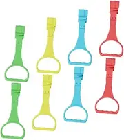 Baby Play Gym Walking Push Toy 8pcs Crib Accessory Tools Walking Training Tool Bed Hanging Rings Nursery Cot Ring Hanging Ring Walking Assist Tools Pull Plastic