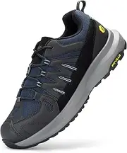 [FitVille] Men's Extra Wide Fit Trainers, Breathable Walking Hiking Trekking Shoes with Arch Support