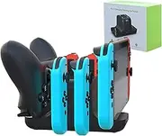 Switch Charger Dock Station for Nintendo Switch, Idealforce 6 in 1 Fast Charger Station Desktop Dock Adapter with Type C Cable for Joycon&Pro Controller