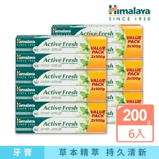 【Himalaya 喜馬拉雅】清新舒活草本牙膏200g*6入(消除異味/健康好口氣)