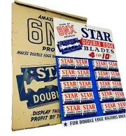 Vintage Star Double Edge 6NX Razor Blade NOS Store Counter Display Shaving 40's