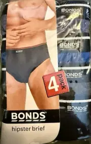 Bonds Men’s 4 Pack Hipster Briefs Sz M