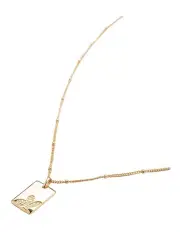[Mocha] Elly Lou Flower Necklace for December in Light Gold