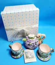 New Bunny Rabbit Teapot Teaset Child Silvestri Whispering Garden Collection Cups