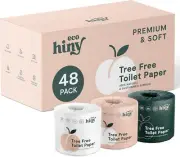 Ultra-Soft 3 PLY Bamboo Toilet Paper - 48 Mega Rolls, Eco-Friendly & Septic Safe