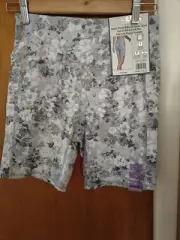 RBX Polyester Spandex Bike Shorts With Pockets Size Small Light Gray Floral New