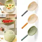 Silicone Pasta Colander Long Handle Drain Colander Durable Big Colander