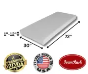 FoamRush Bunk 30" x 72" High Density Foam Mattress Replacement Medium Firm USA