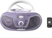 Portable Boombox CD Player with Bluetooth, Remote Control, FM Radio, USB MP3...