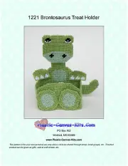 Brontosaurus DInosaur Treat Holder-Plastic Canvas Pattern or Kit