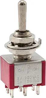 Musiclily 3 Way Guitar On-Off-On 6-Foot Mini Toggle Switch,Red