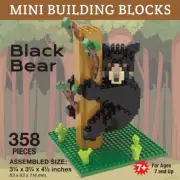 Impact Photographics - Black Bear Cub Mini Building Blocks Set - 47316
