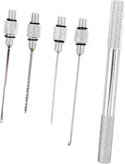 Toyvian 1 Set European Style Fishing Gear Set Complete Fishing Kit with Metal Hooks Bait Holder Lines Aluminum Alloy Construction for Freshwater for All Anglers
