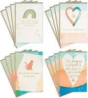 Hallmark Pet Sympathy Cards Assortment, Hearts and Rainbows (16 Cards and Envelopes)
