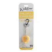 Wishstone Honey Jade Heart Bag Charm Bag Keychain Gemstone Women's Accessory