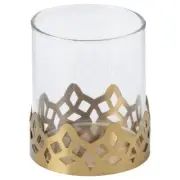 75 Bulk Wedding TEALIGHT CANDLE HOLDERS Party Favors SATIN GOLD Metal and Glass