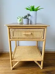 Breeze Lovina Natural Rattan Bedside Table (Natural Rattan)