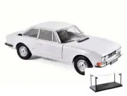 DIECAST CAR & LED DISPLAY CASE 1969 PEUGEOT 504 COUPE NOREV 184825 1/18 SCALE