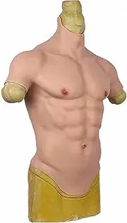 Silicone Muscle Chest Realistic Male Chest Abdominal Muscle for Crossdresser Props Female Change Male Costumes