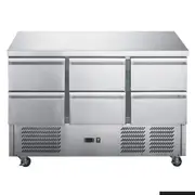FED-X Six Drawer Salad Prep Fridge XGNS1300D-6D - XGNS1300D-6D