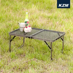 KAZMI KZM 迷你鋼網野餐桌【野外營】迷你鋼網折疊桌 折疊桌 露營 小桌子