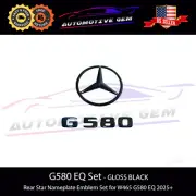 G580 4MATIC EQ Rear Star Emblem Black Badge Combo Set for Mercedes W463 W465