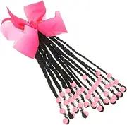 GLSTOY Braided Ponytail Hair Extension with Bowknot Smooth Braids for Fashionable Ponytail Accessory Comfortable DIY Styling Reusable Versatile Hairpiece