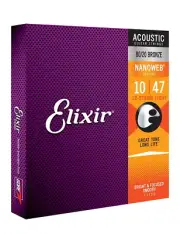 Elixir 11152 Nanoweb 80/20 Bronze 12 String Acoustic Guitar Set, Light 10-47