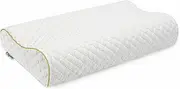 Chpstar Memory Foam Pillow, Neck Bed Contour Pillow for Sleeping, Ergonomic Orthopedic Cervical Pillow for Side Back Stomach Sleeper, Queen,Firm,Gold