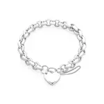 Silver 19.5cm Belcher Padlock Bracelet - Made In Italy