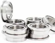 FKAUPUZTY F604ZZ Flange Bearing 4x12x4 Mm ABEC-1 (10 PCS) Flanged F604 Z ZZ Ball Bearings