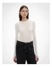 [Witchery] Lattice Detail Top in Fresh White