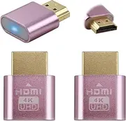 Sharelove 3 Pack HDMI Dummy Plug Practical 4K High Resolution Headless Ghost Display Emulator Compatible with Windows MAC OS Linux, Fit-Headless Supports Up to 3840x2160@60hz(Rose Gold)