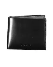 Calvin Klein Mens Bifold Leather Wallet Black - Wallets -Size One Size