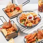 Colanders Snack Basket Chips Basket Wire Basket Stainless Steel Strainers 8pcs