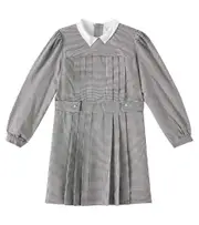 [Bonpoint] Bonpoint Mona houndstooth pleated dress Y 14 grey