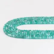 3x5mm Genuine Amazonite Faceted Rondelle Beads, Sku#U1670