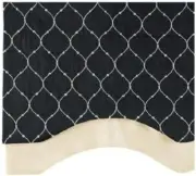 Stylemaster Bleecker 54 by 17-Inch Lined Embroidered Layered Valance, Domino