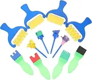 12-Piece Boys and Girls Painting Set Sponge Painting Brush Sponge Roller Brush Graffiti Drawing Tool Doodling Tool for Boys and Girls Creative Art Activities